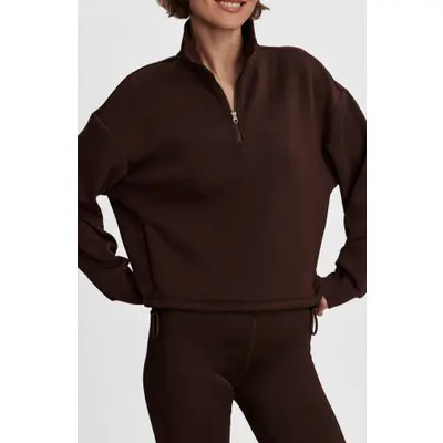 Varley Sian Spacer Half Zip Pullover in Black at Nordstrom, Size X-Small | Nordstrom