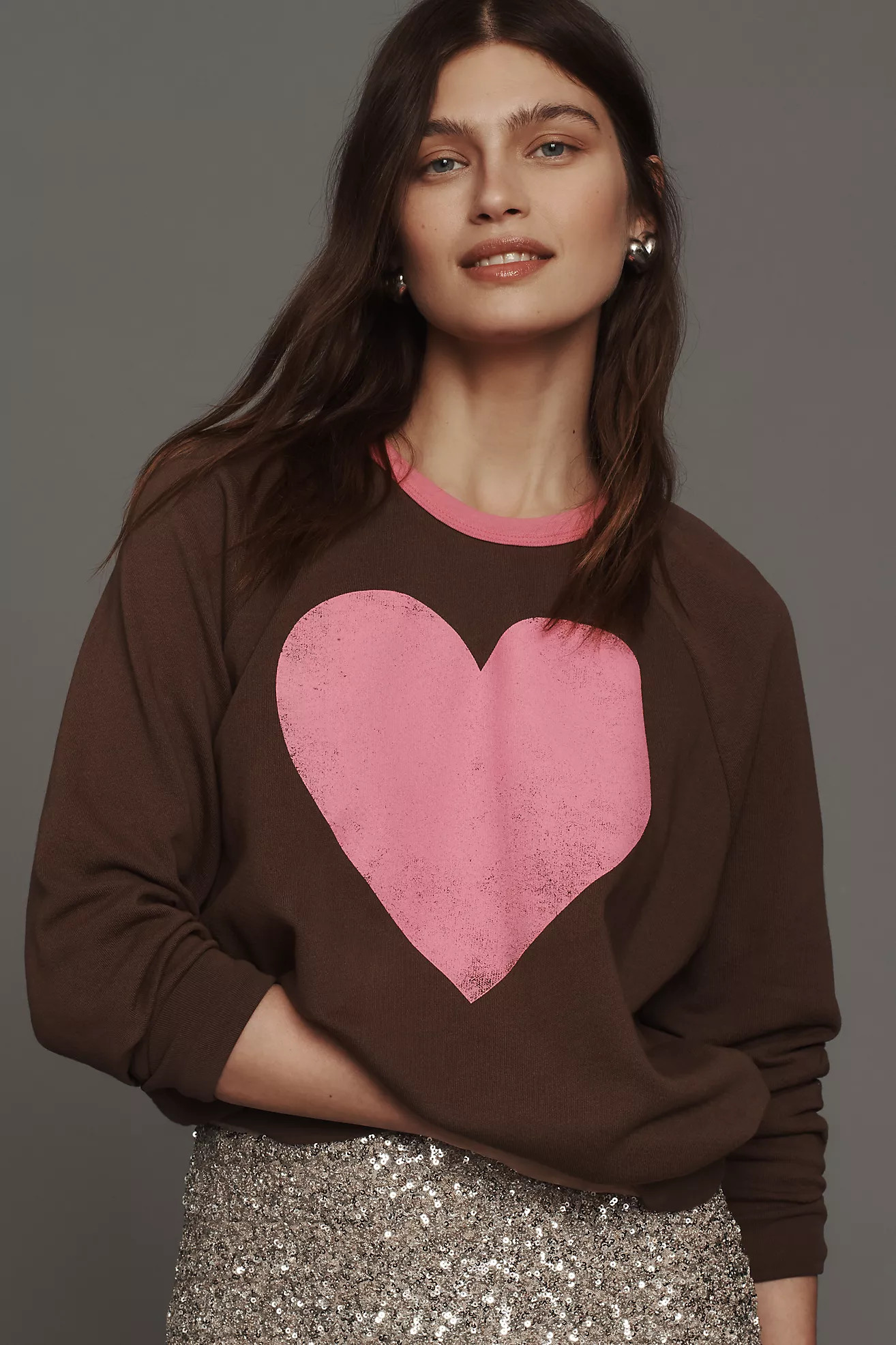 Letluv Heart Ringer Graphic Sweatshirt | Anthropologie (US)