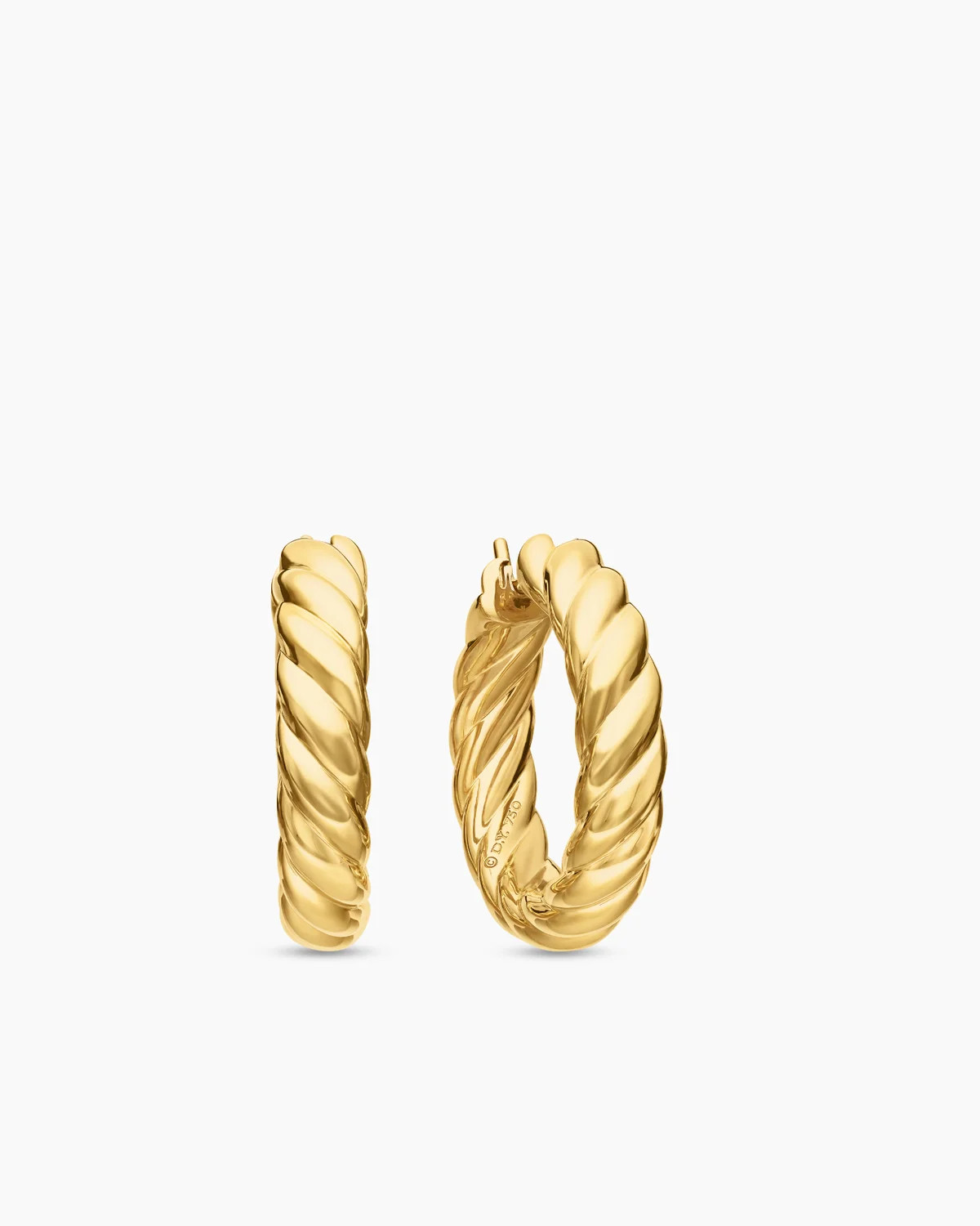 Sculpted Cable Hoop Earrings | David Yurman