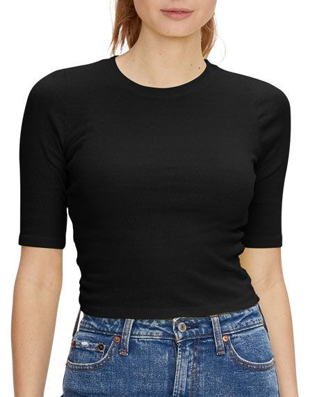 Michael Stars Lilly Cropped Tee | Neiman Marcus