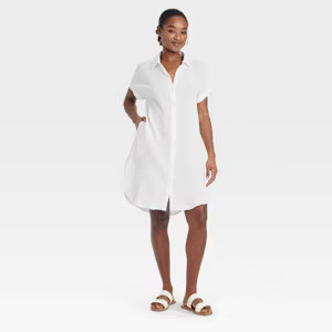 Women's Short Sleeve Mini Shirtdress - Universal Thread™ | Target