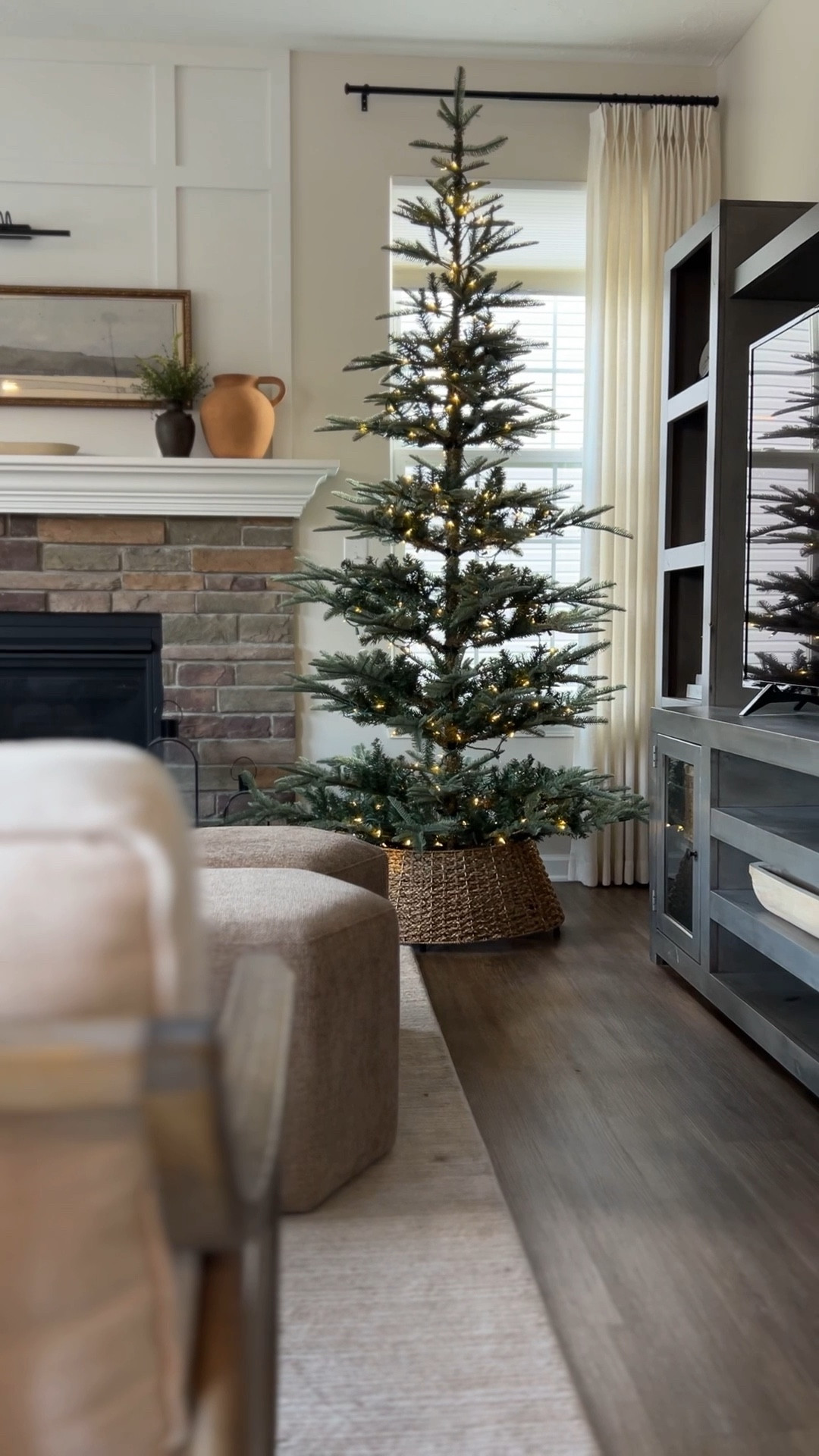 Here’s our 8’ King Noble Fir from King of Christmas ✨
She’s a little more open and natural-looking—which I love—but my husband swears it’s a “Charlie Brown tree.”
What actually almost broke us? Putting the lights on an unlit tree 😂
But look at her now!


#LTKHome #LTKHoliday #LTKSeasonal