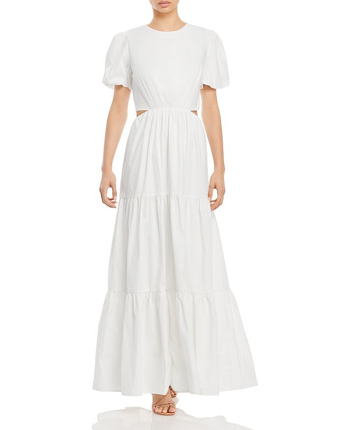 Plaza Cutout Puff Sleeve Maxi Dress | Bloomingdale's (US)