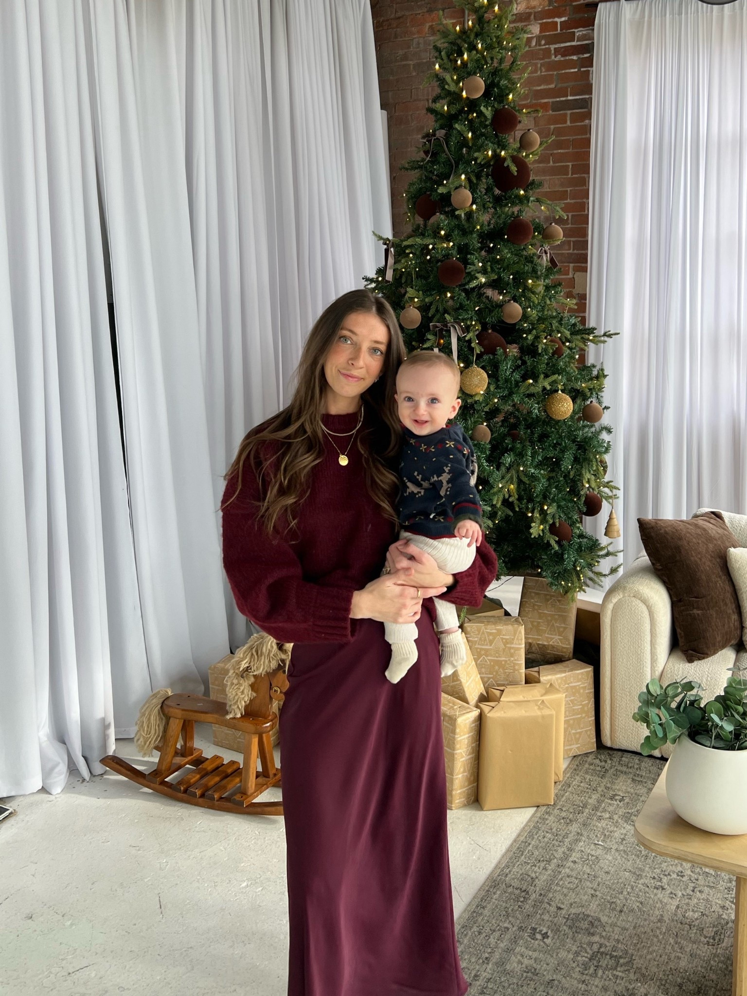 my Christmas picture outfit turned out exactly as I pictured 🙌🏼 loving the monochrome look ❣️ so easy and cute for the holidays 

#LTKHoliday #LTKootd #LTKmomlife