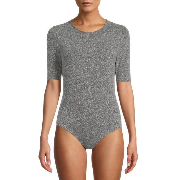 Time and Tru Women's Crewneck Bodysuit - Walmart.com | Walmart (US)