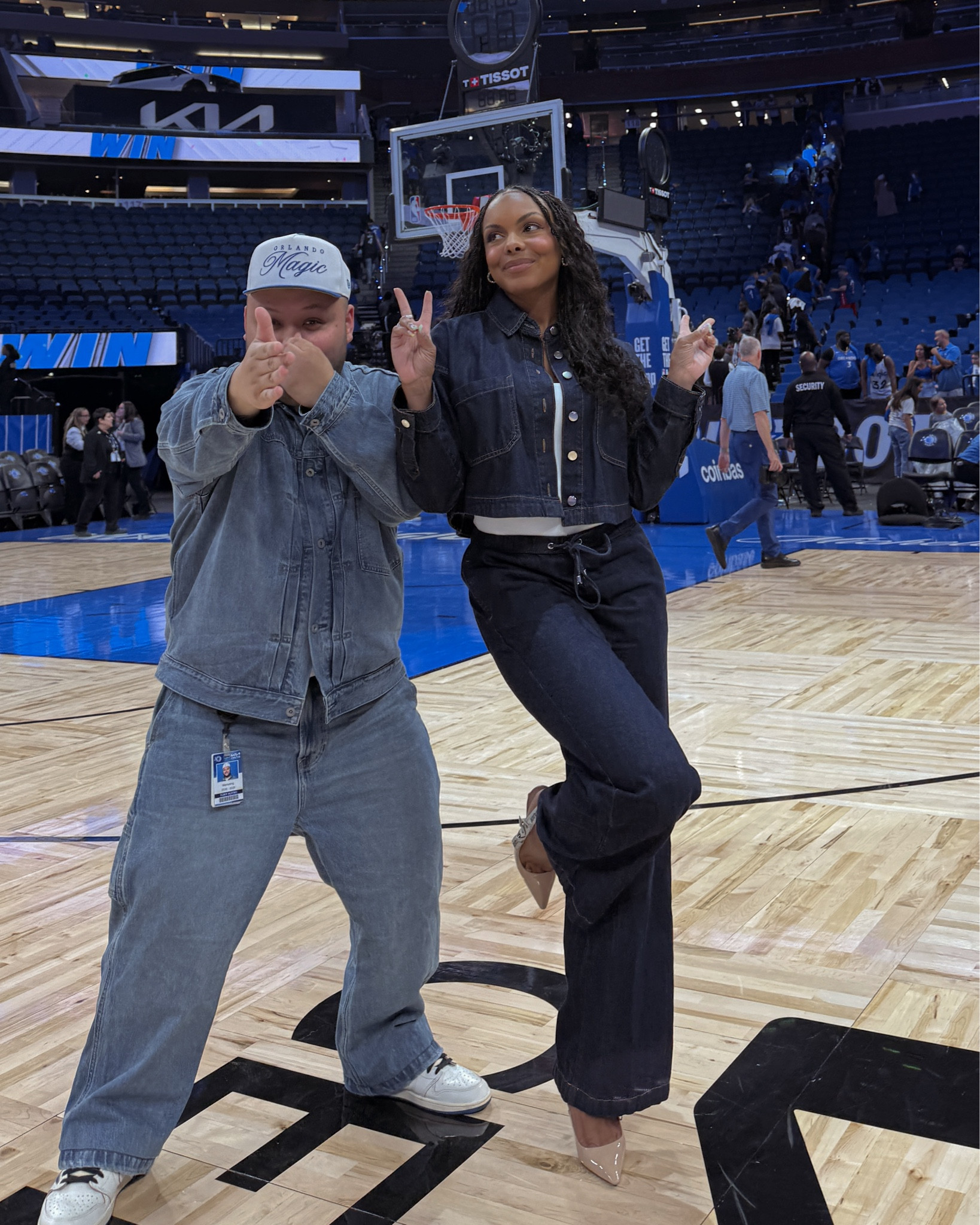Denim on Denim for game 4 #Denim 

#LTKWorkwear #LTKgrwm #LTKootd