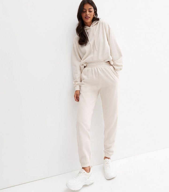 Cream Jersey Cuffed Joggers | New Look | New Look (UK)