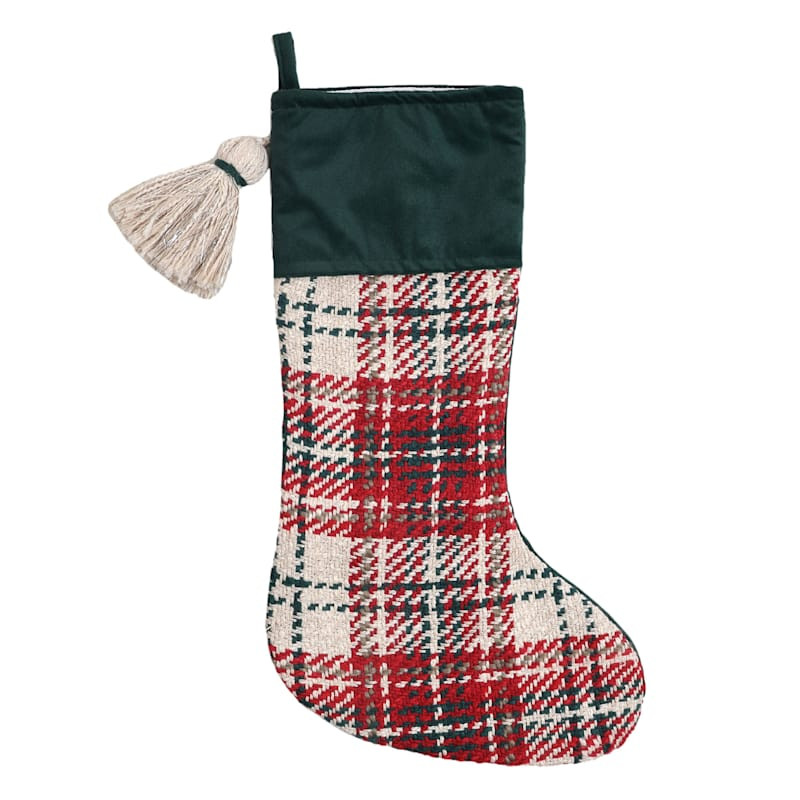 Woven Stocking With Cuff, Fabric | At Home