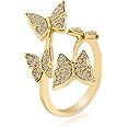 Aisza 18K Gold Plated Rings - Vintage Wrap Stacking Statement Rings with Finest Cubic Zirconia fo... | Amazon (US)