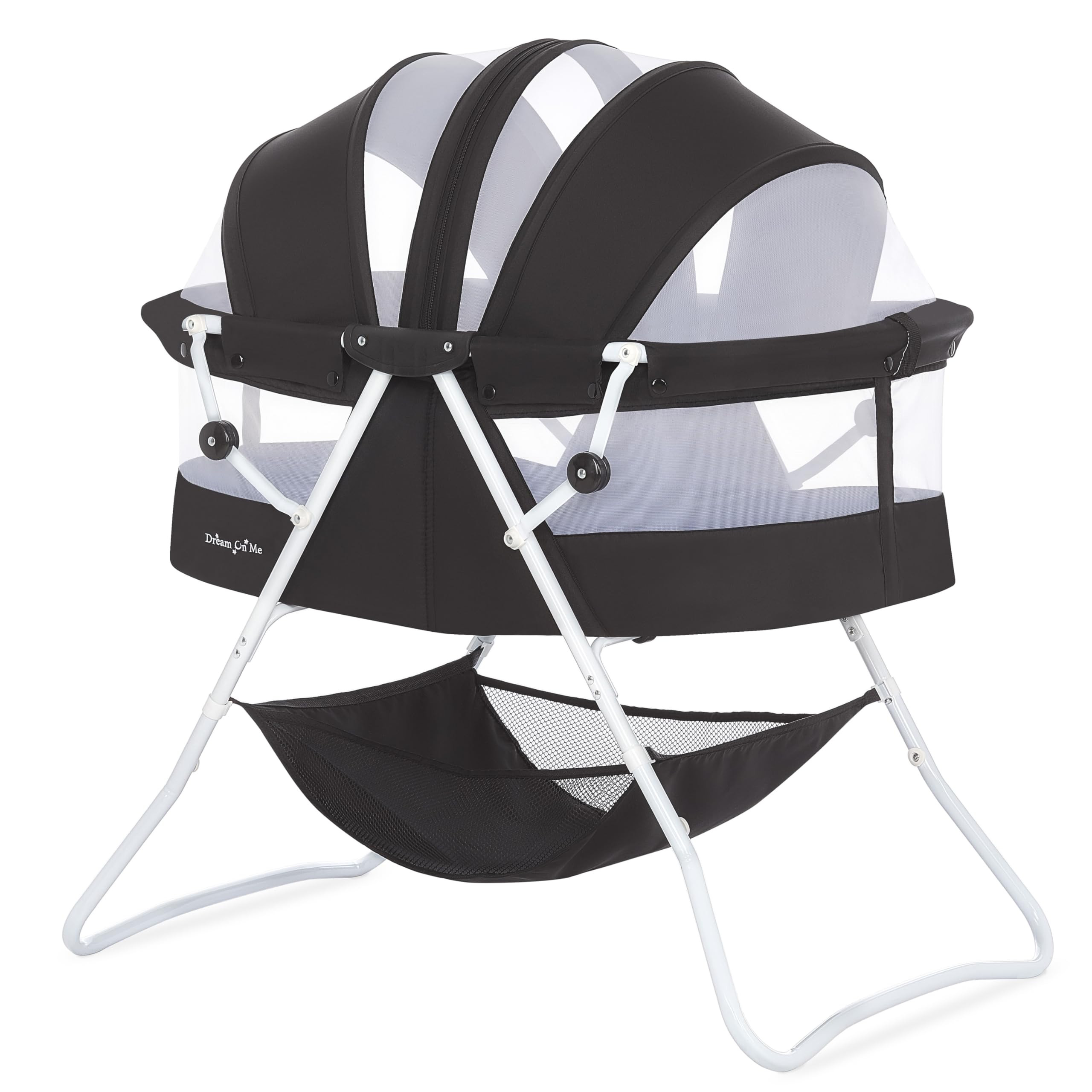Dream On Me Karley Bassinet in Black, Lightweight Portable Baby Bassinet, Quick Fold and Easy to ... | Amazon (US)