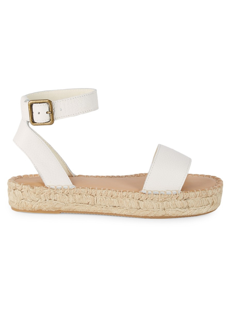 Soludos Women's Cadiz Leather Espadrille Sandals - White - Size 6 | Saks Fifth Avenue OFF 5TH