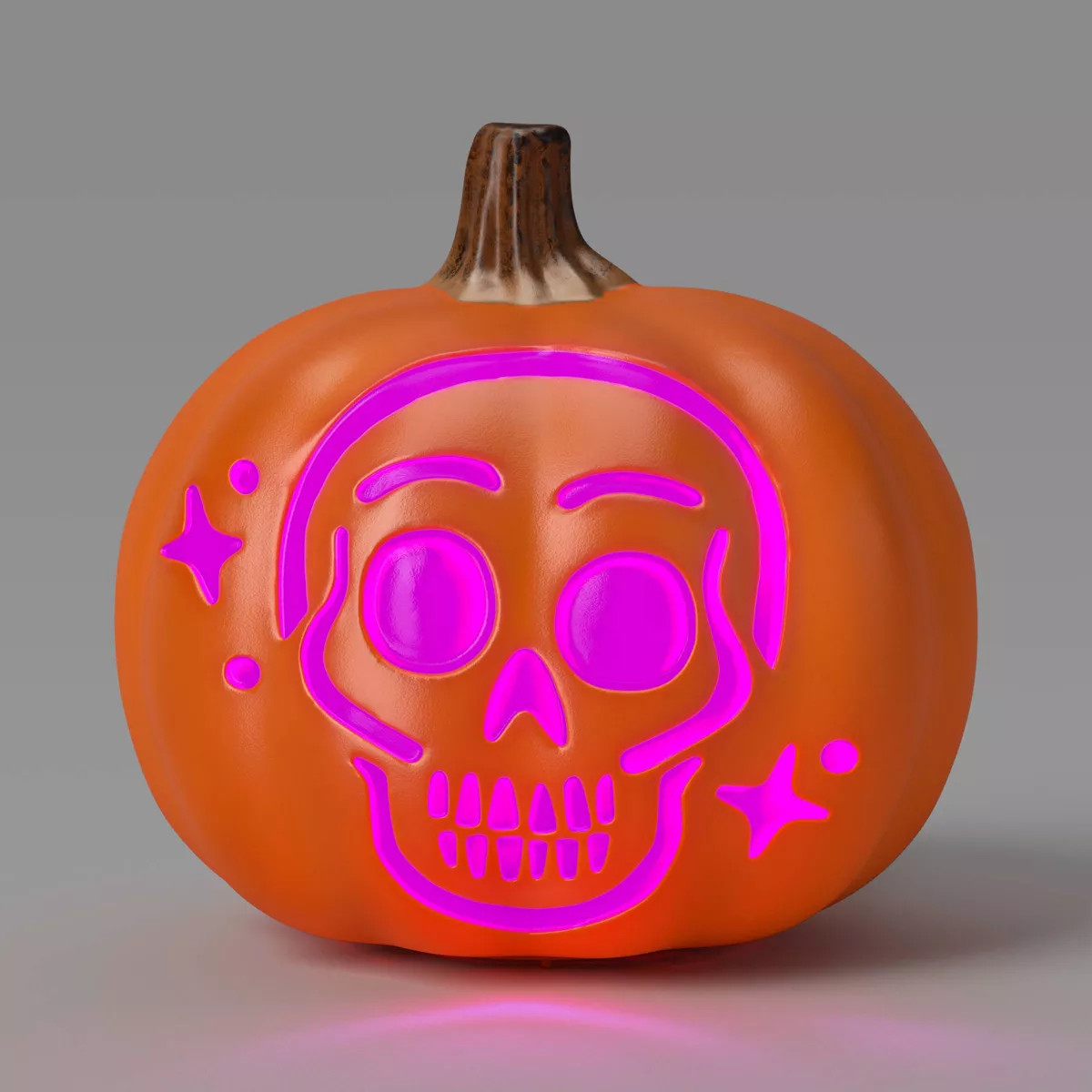 9" Lit Pumpkin Skull Halloween Decorative Prop with Timer - Hyde and EEK! Boutique™ | Target