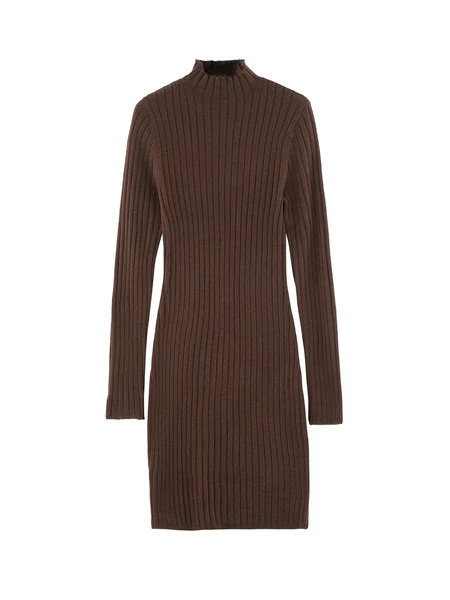 Rib Turtleneck Dress | 525 America