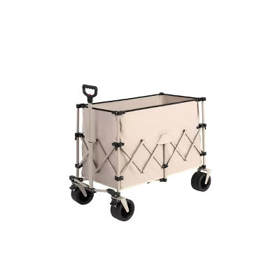 Collapsible Wagon 220lbs w/ Big Wheels Foldable Wagon Carts, Heavy Duty 300L Folding Utility Garden Cart with Big All-Terrain Wheels & Drink Holders | Target