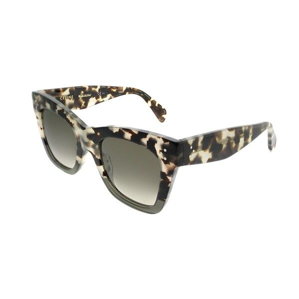 Celine Square CL 41090 Catherine VNO Womens Havana Grey Frame Brown Lens Sunglasses | Bed Bath & Beyond