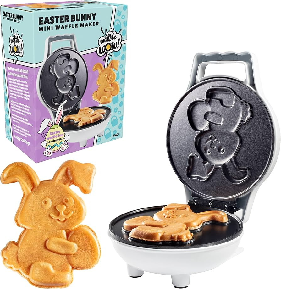 Easter Bunny Mini Waffle Maker - Make Holiday Breakfast Special for Kids & Adults w Cute Bunny Wa... | Amazon (US)