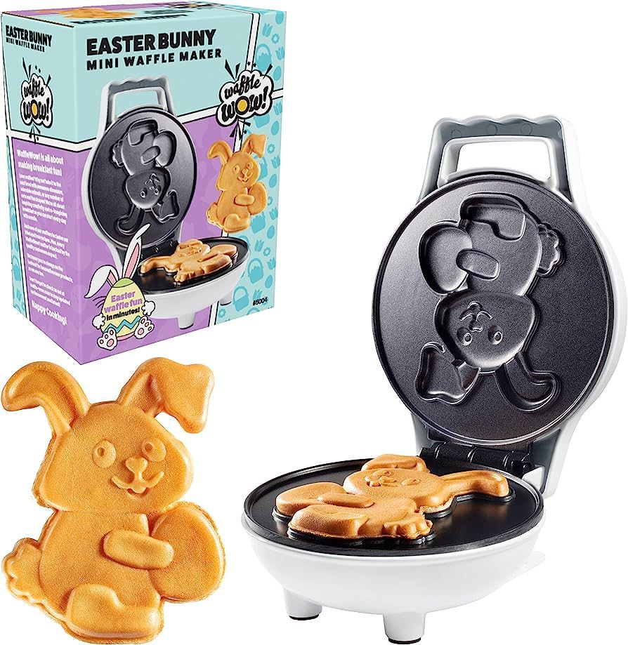 Easter Bunny Mini Waffle Maker - Make Holiday Breakfast Special for Kids & Adults w Cute Bunny Wa... | Amazon (US)