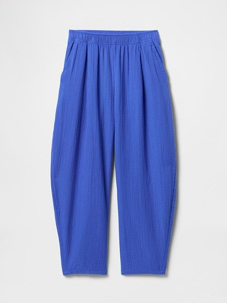 Cotton Gauze Easy Barrel Pants | Gap (US)