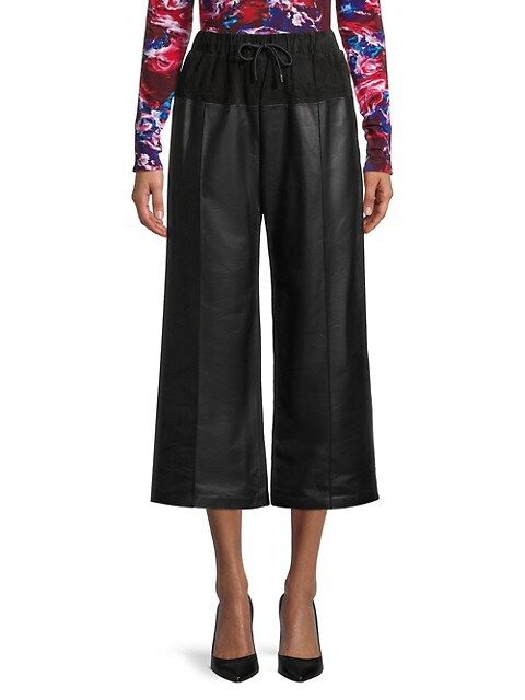 Leather Drawstring Cropped Pants | Saks Fifth Avenue OFF 5TH