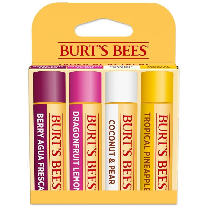 Burt's Bees Lip Balm - Berry Agua Fresca, Dragonfruit Lemon, Coconut & Pear, Tropical Pineapple P... | Amazon (US)