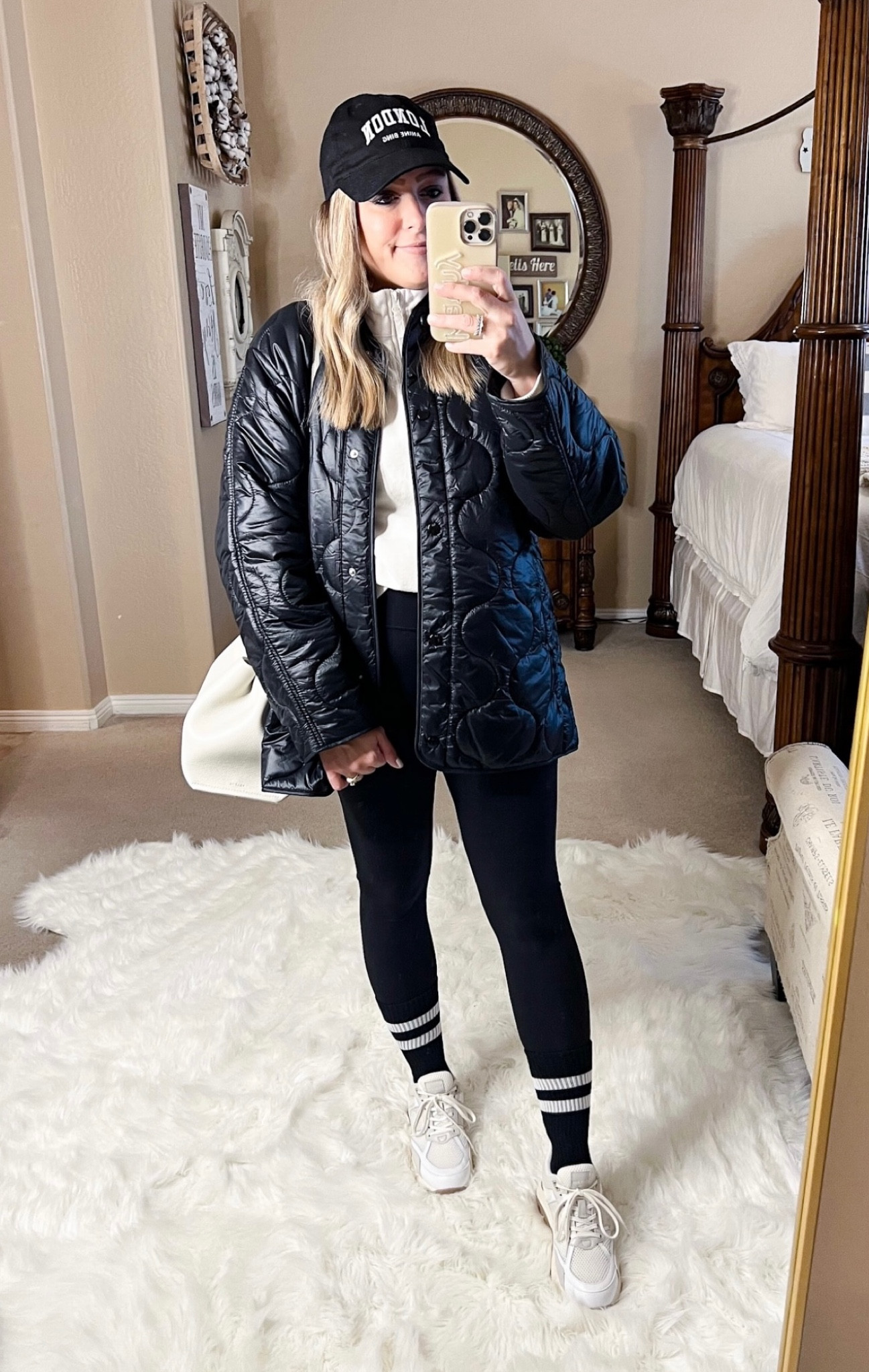 Can’t get enough of black and white styling!  

Anine Bing. Mango. Athleisure. Polene Paris. Polène. Lululemon. Casual style. Quilted jacket. Align leggings. Dad sneakers. Dad shoes.  Dina Sneakers. Jeremy Cap.

#LTKstyletip #LTKshoecrush #LTKFind