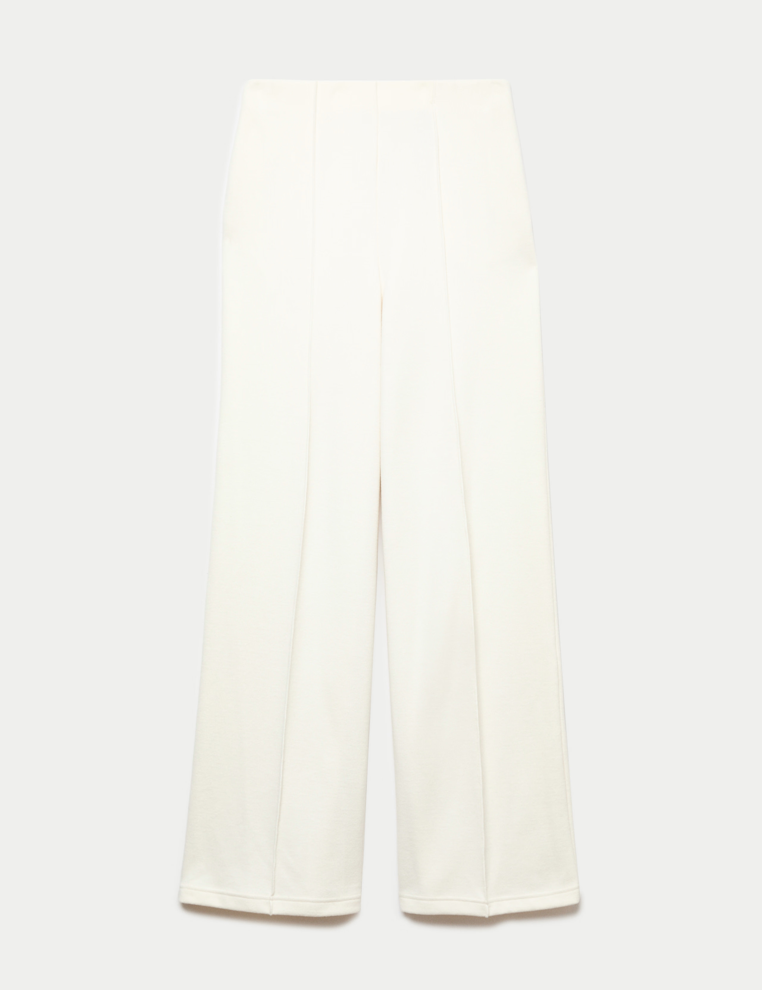 Cotton Blend Cosy Pintuck Wide Leg Trousers | Marks & Spencer (UK)