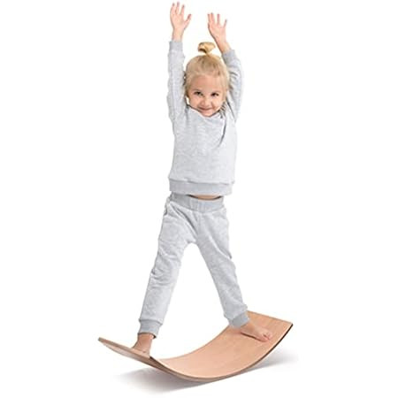 Wooden Wobble Balance Board, Gentle Monster 35 Inch Rocker Board Natural Wood, Kids Toddler Open End | Amazon (US)