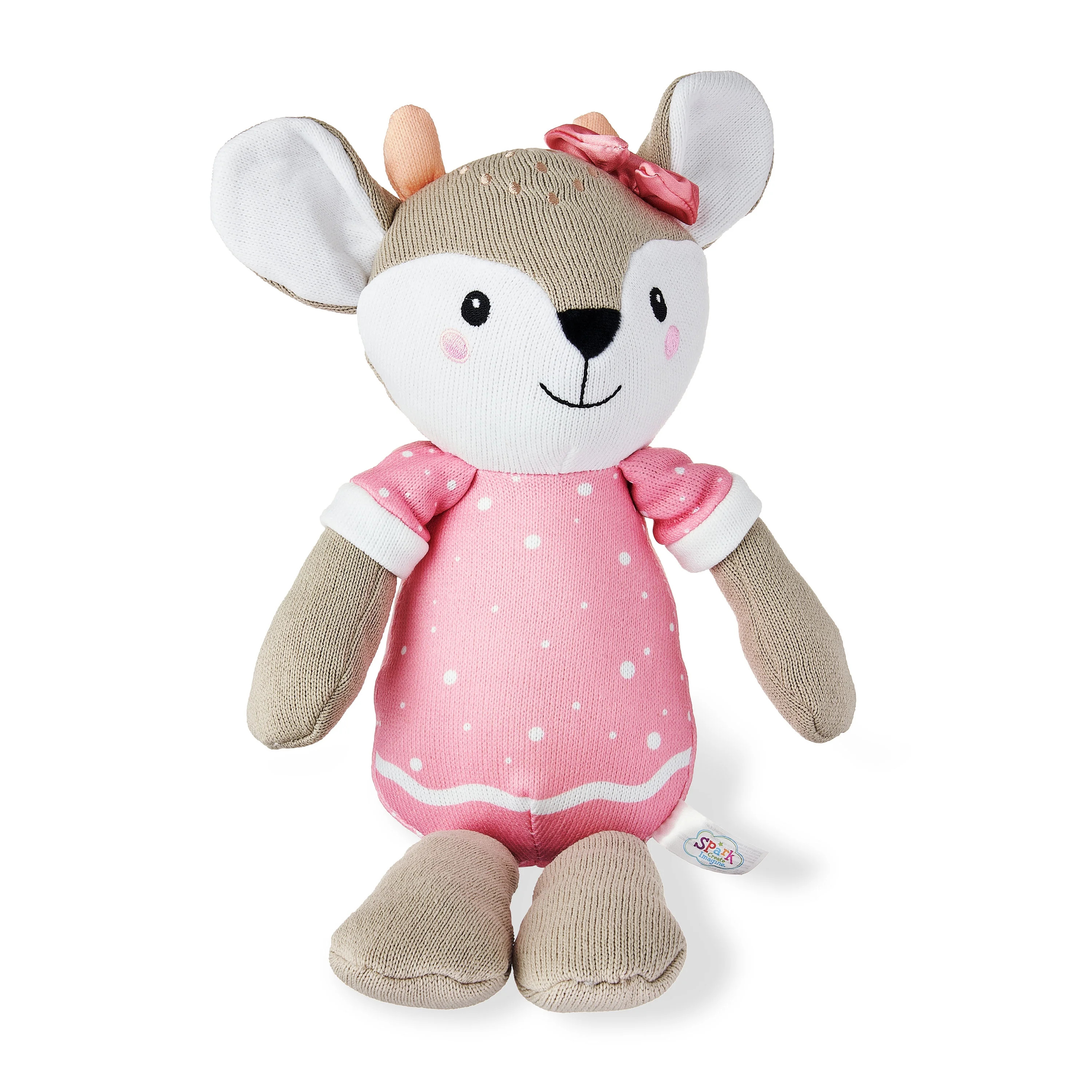 Spark Create Imagine 19" Girl Deer Knit Plush | Walmart (US)