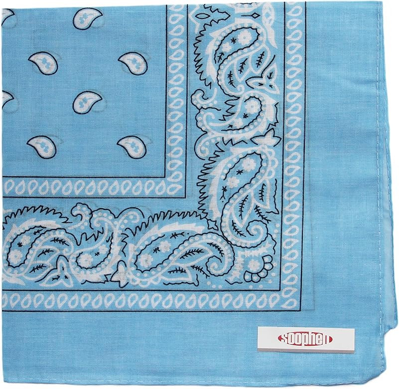 Soophen One Dozen Cowboy Bandanas 100% Cotton 22 x 22 inch | Amazon (US)