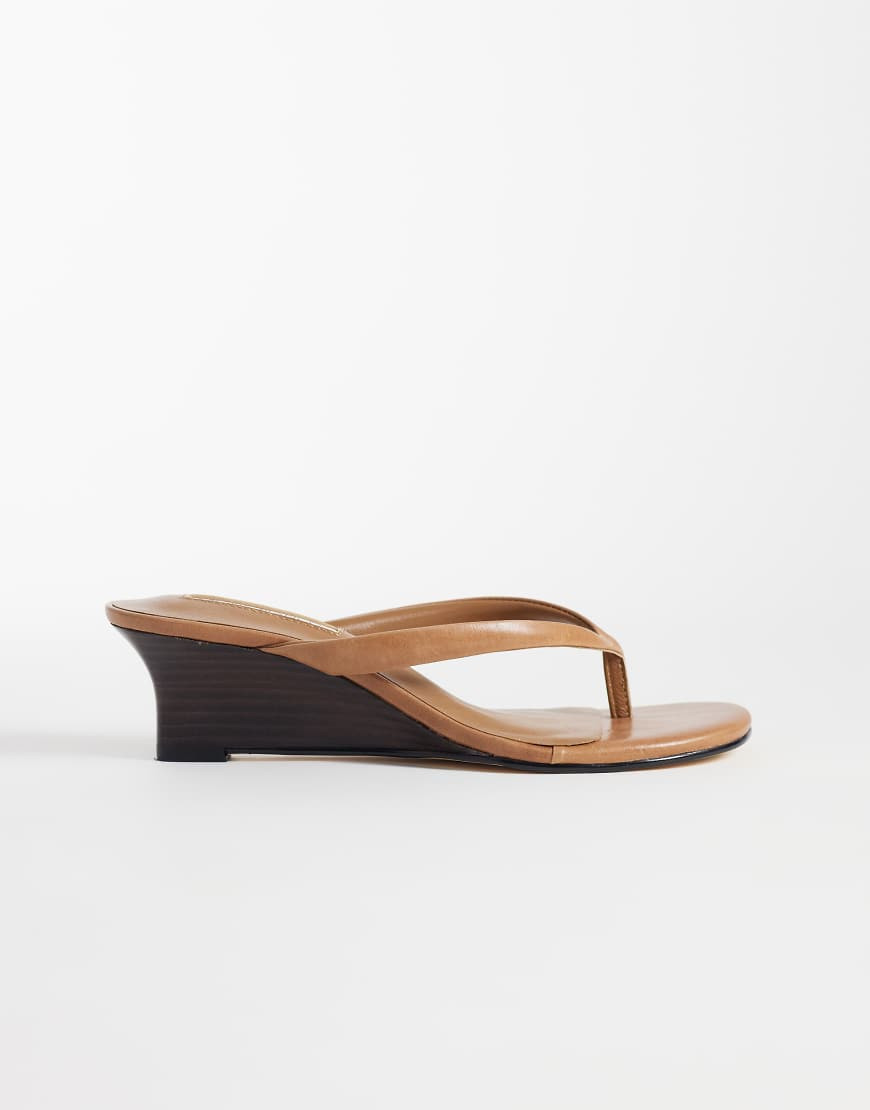 Tony Bianco Edgy heeled wedge sandals in tan vintage-Brown | ASOS (Global)