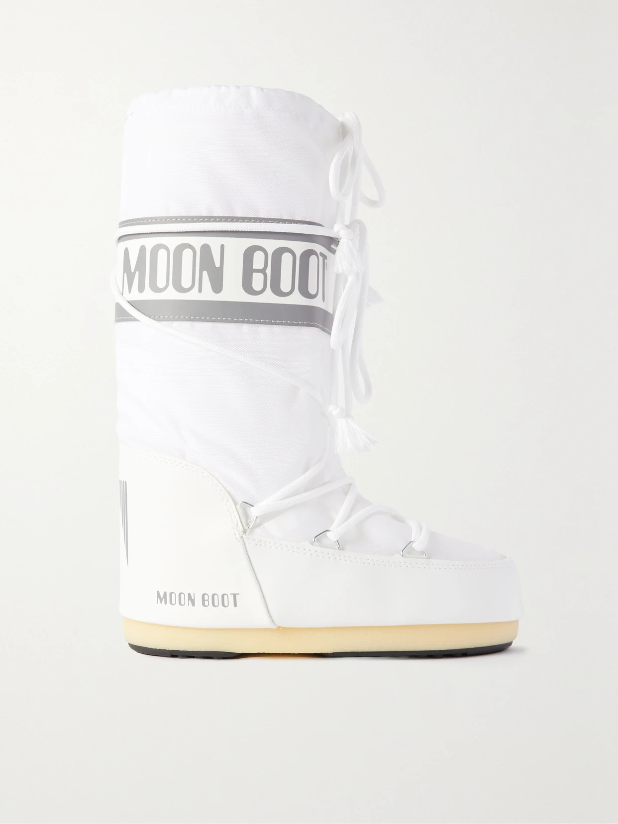 Moon Boot - Icon Shell And Faux Leather Snow Boots - White - EU 42/44 | NET-A-PORTER APAC
