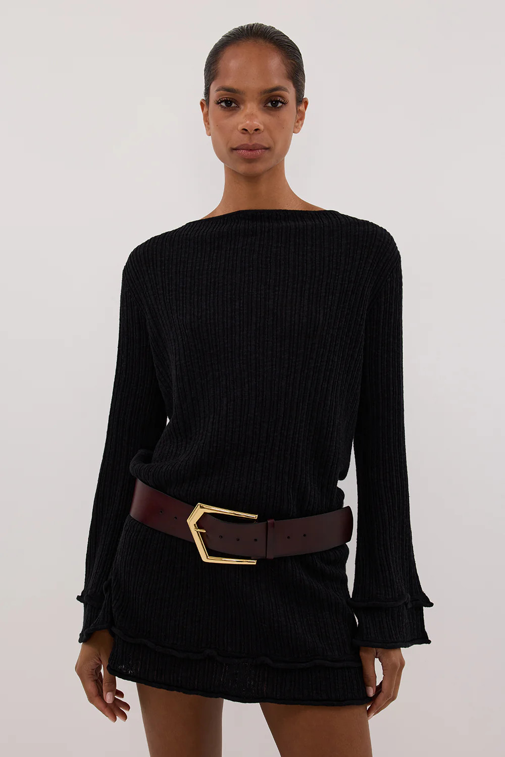 MAX BLACK KNIT MINI DRESS | DISSH