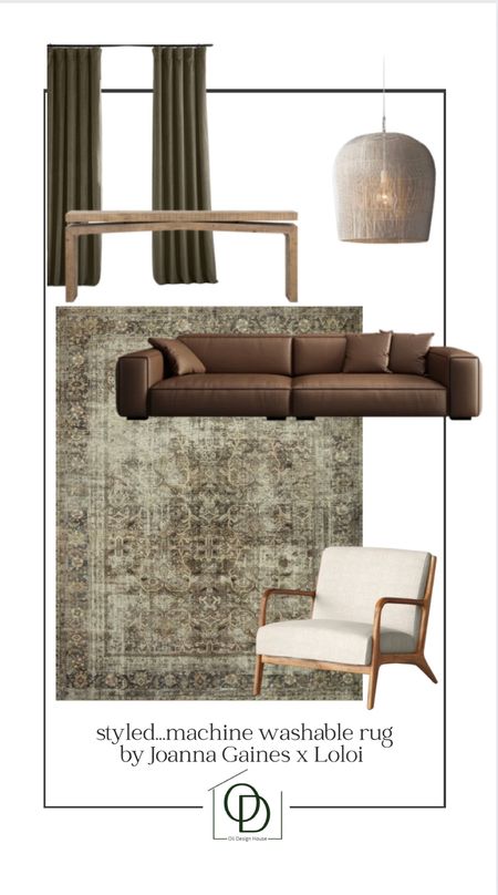 Styled…

The Joanna Gaines x Loloi washable rug styled with a modern organic design, large genuine leather couch, natural linen and wood accent chair, green area rug, reclaimed wood console table, white rattan pendant light, olive green velvet curtains, extra deep leather couch, low profile leather couch, square arm leather sofa

#LTKhome #LTKstyletip #LTKFind