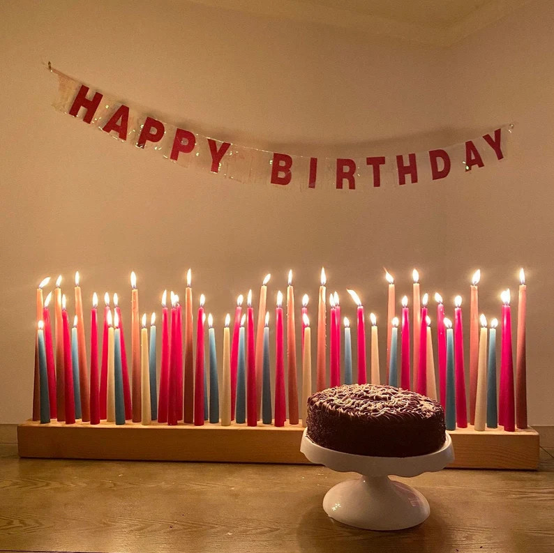 12" to 47" Giant Wood Candleholder / Wood Candle Base / Birthday Candles / Taper Candle Holder / ... | Etsy (US)