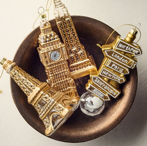 Glass Travel Ornaments | West Elm (US)