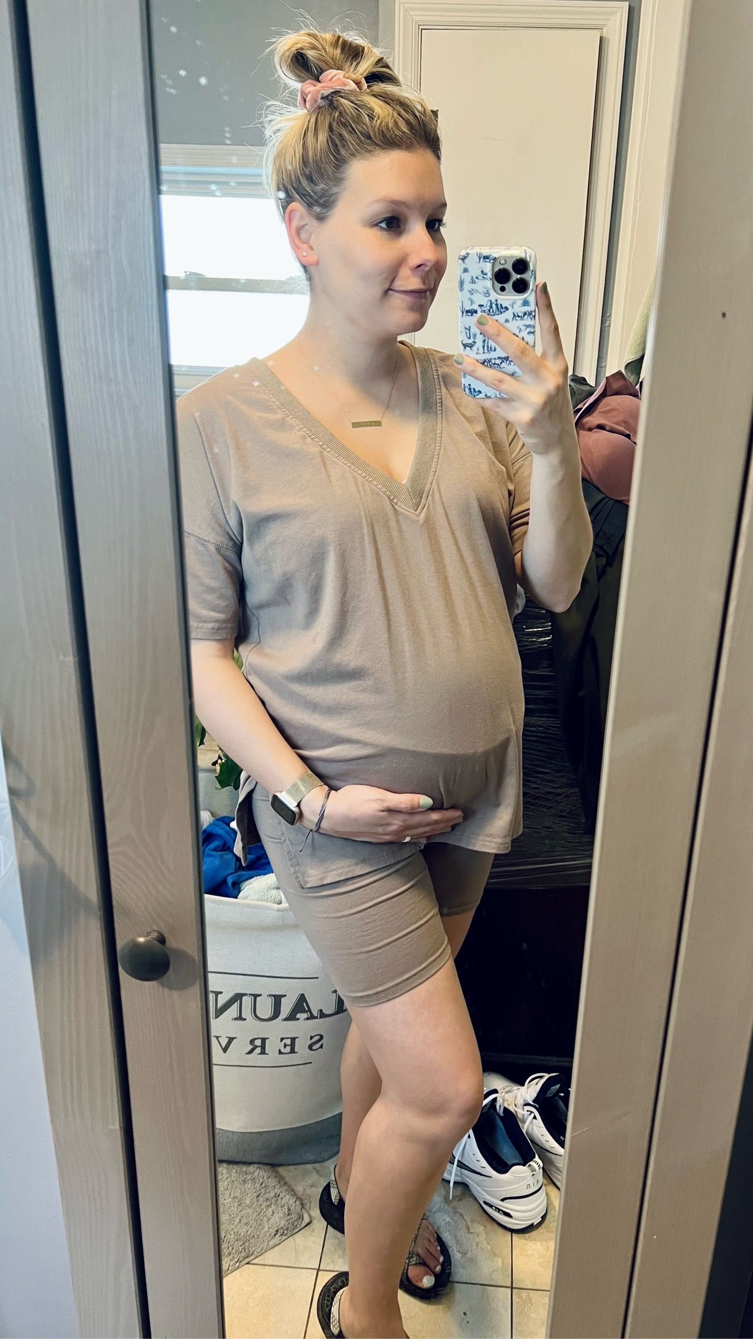 Summer bump style. All about the cute + comfy. Matching set. Amazon set. I’m in size M. 

#LTKbump #LTKstyletip