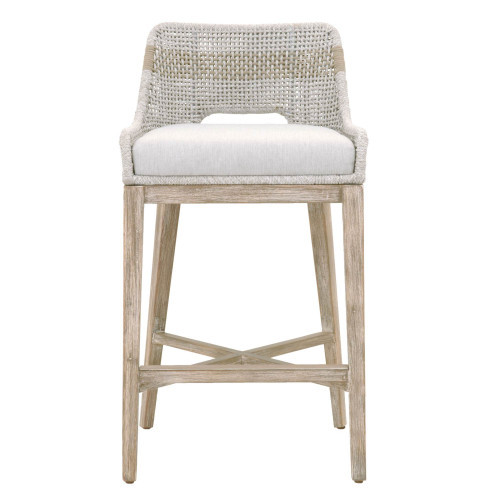 Essentials for Living Tapestry Barstool Taupe White Flat Rope, Taupe Stripe, Pumice, Natural Gray Ma | Gracious Style