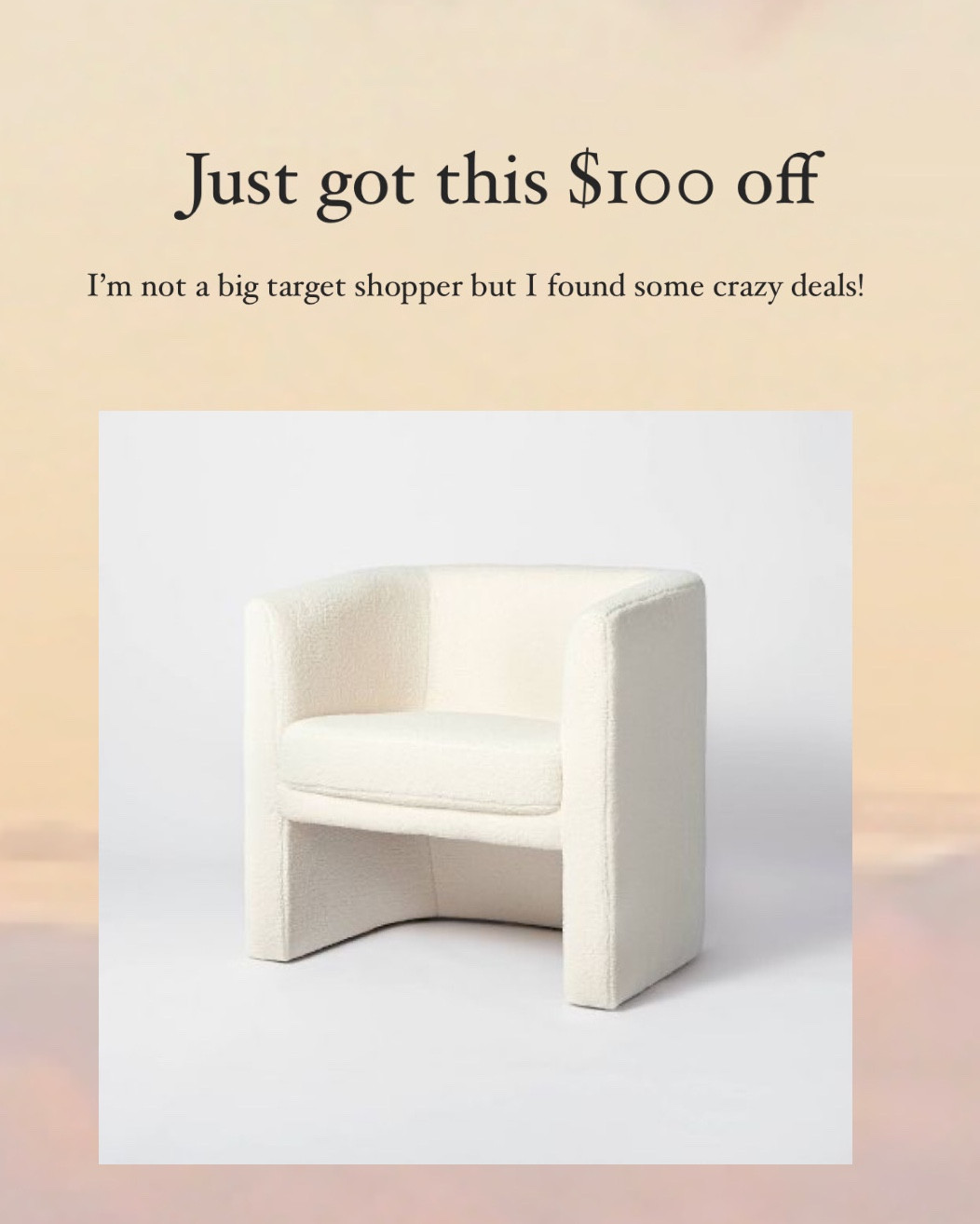 It’s target circle week! Jive had my eye on this chair for months and just got it for $100 off. All you do is sign up with your email & get the sale. #targethome #circleweek #targetsale 

#LTKSaleAlert #LTKSeasonal #LTKSummerSales