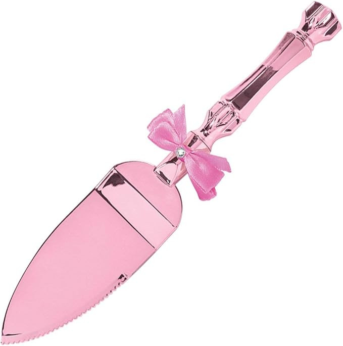 Metallic Pink Cake Plastic Server - 10", 1 Pc | Amazon (US)