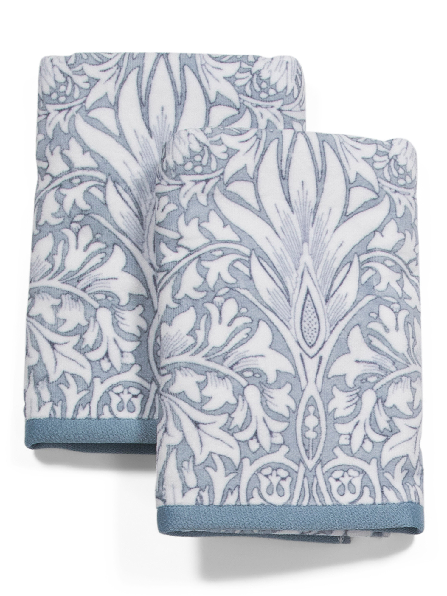 Set Of 2 Snakeshead Reverse Cotton Velour Hand Towels | TJ Maxx