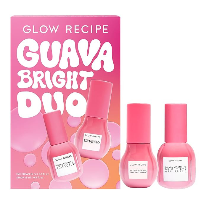 Glow Recipe Guava Bright Korean Skin Care Set - Guava Vitamin C Under Eye Cream & Dark Circles Tr... | Amazon (US)