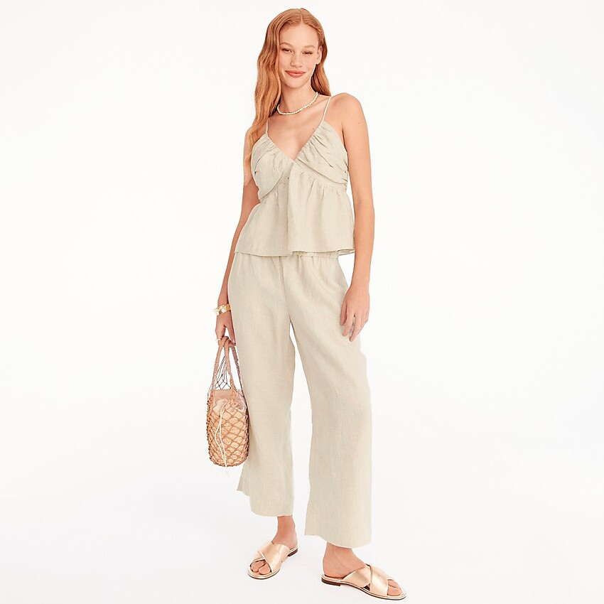 Wide-leg seaside pant in linen | J. Crew US