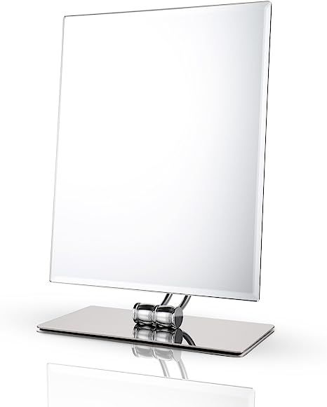 Miusco Large Tabletop Vanity Makeup Mirror with Stand, Non-Magnifying, 10.2" x 8.2", Elegant Fram... | Amazon (US)