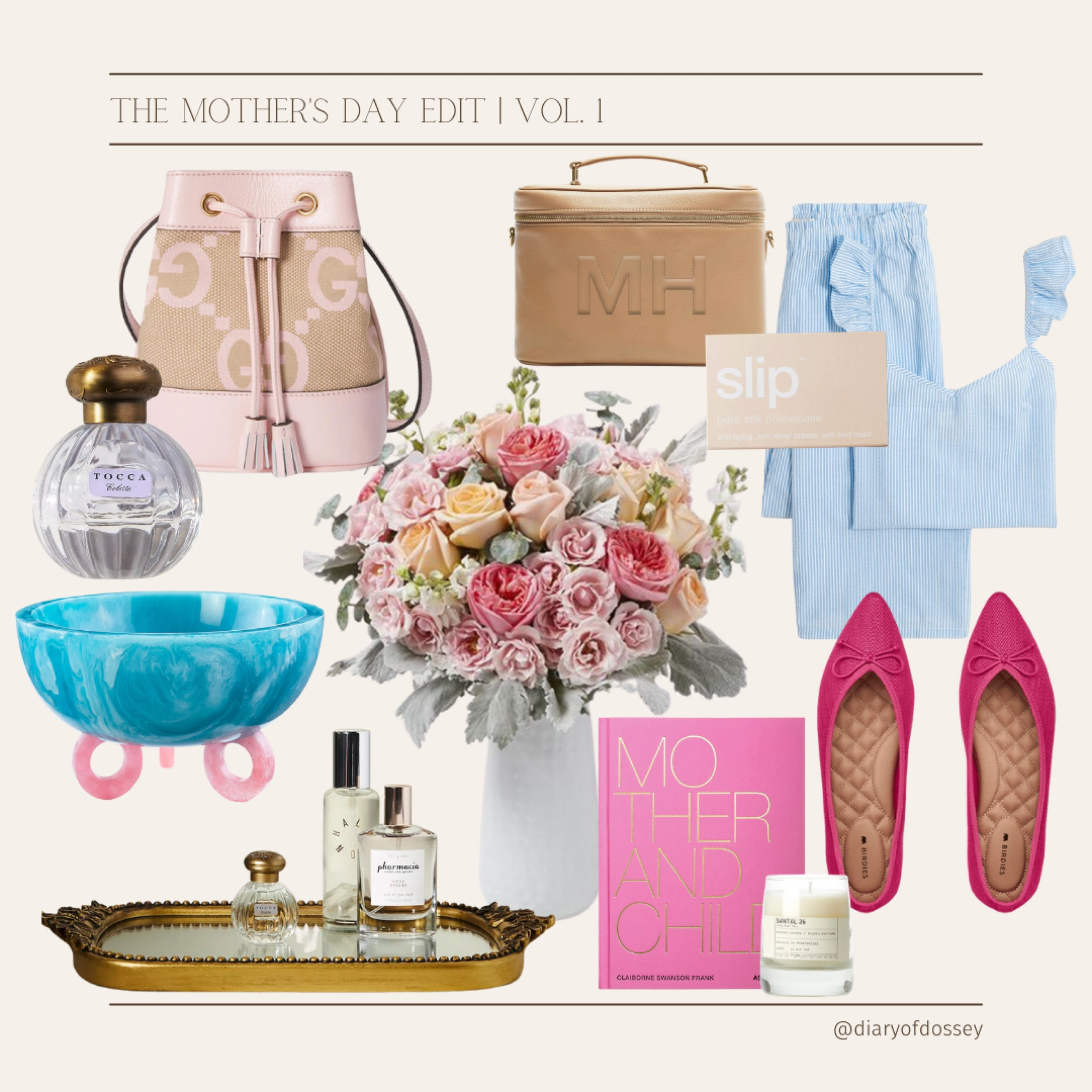 The Mothers Day Edit feat.
Gucci, Leatherology, J Crew pajama set, Birdies flats, Anthropologie gleaming primrose tray, Jonathan Adler, Le Labo, Tocca perfume, Florals 

#LTKGiftGuide #LTKbeauty #LTKitbag