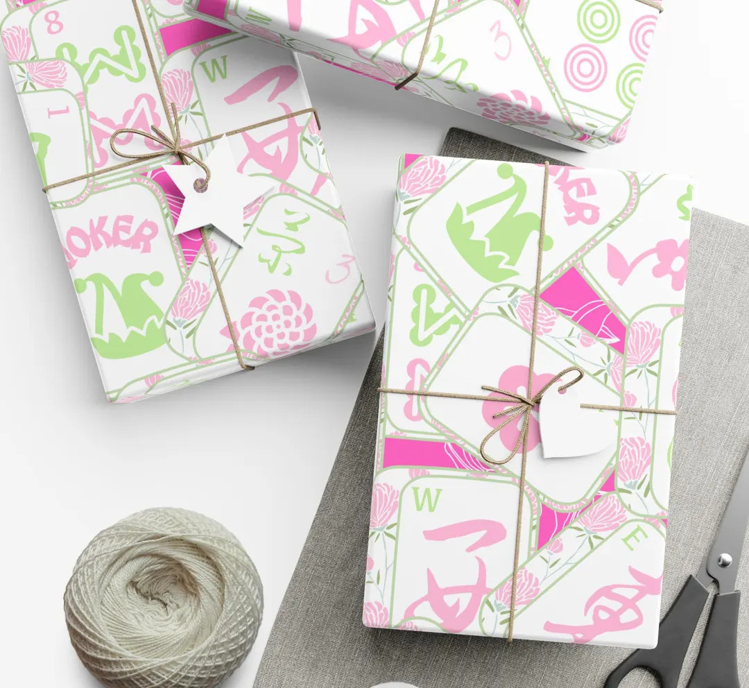 Mahjong Tiles Wrapping Paper Rolls-colorful Tiles Gift Wrap - Etsy | Etsy (US)