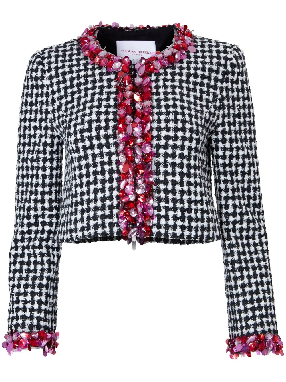 rhinestone-embellished tweed jacket | Farfetch Global