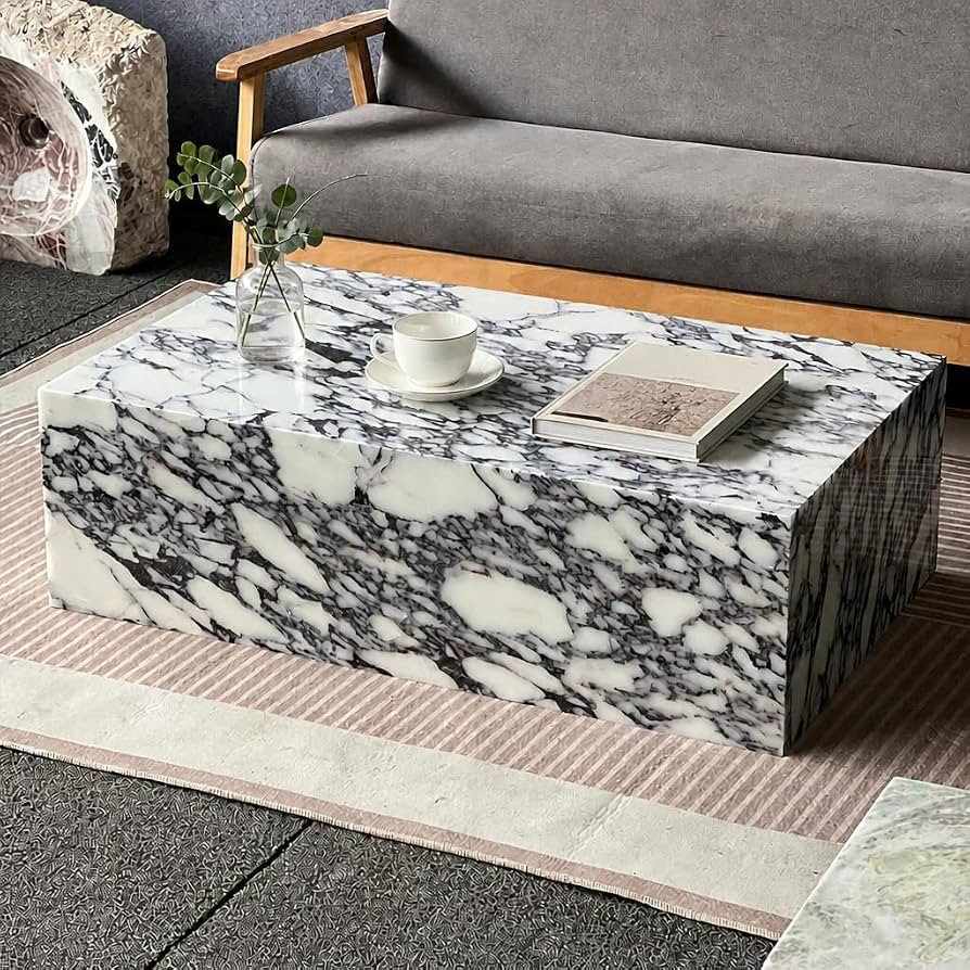 Calacatta Viola Marble Coffee Table for Living Room Home Marble Center | Amazon (US)