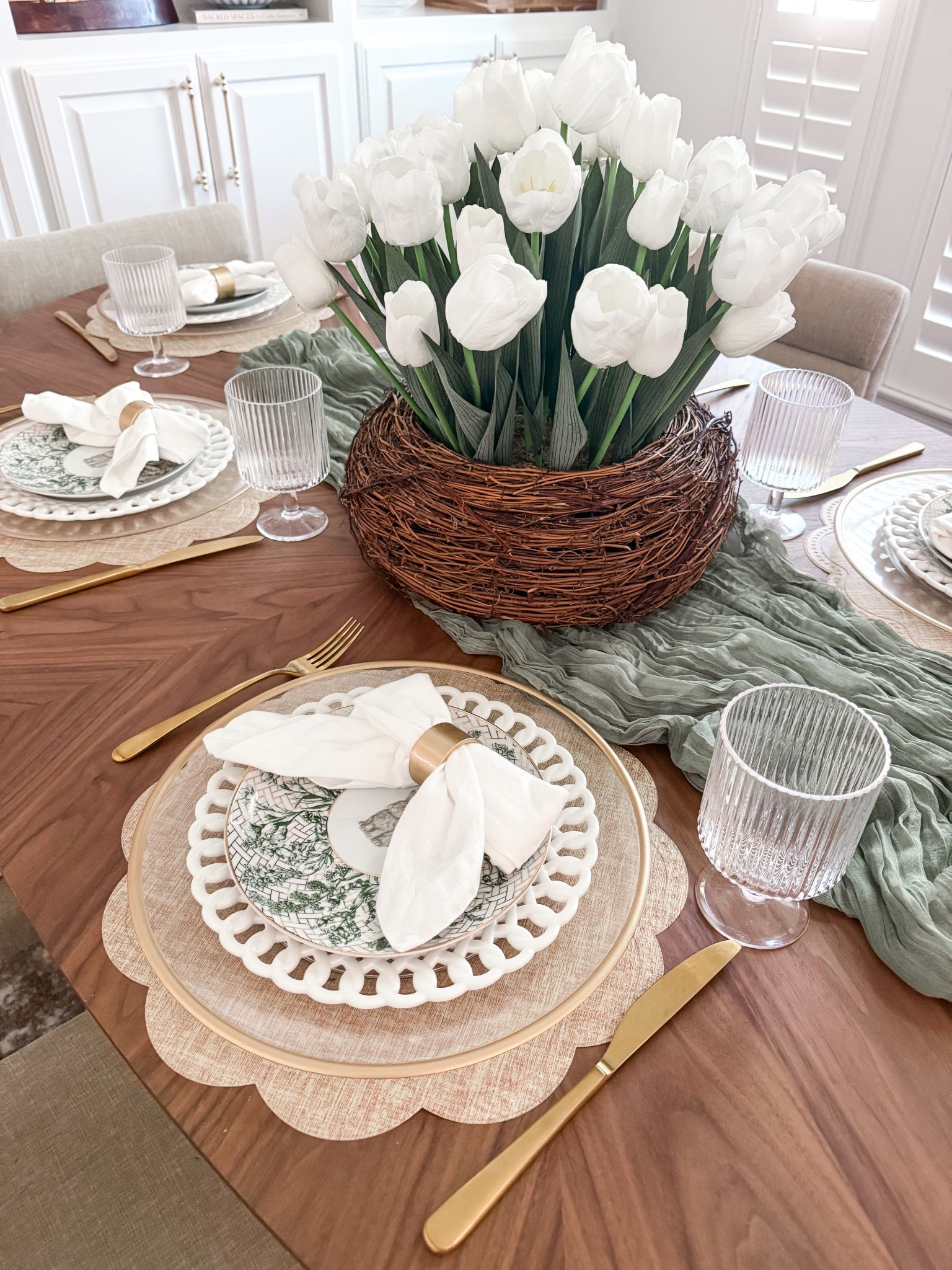 Spring table is set! #tablescape #easter #springdecor #spring #eastertable #homedecor #bunny 

#LTKHome #LTKSeasonal