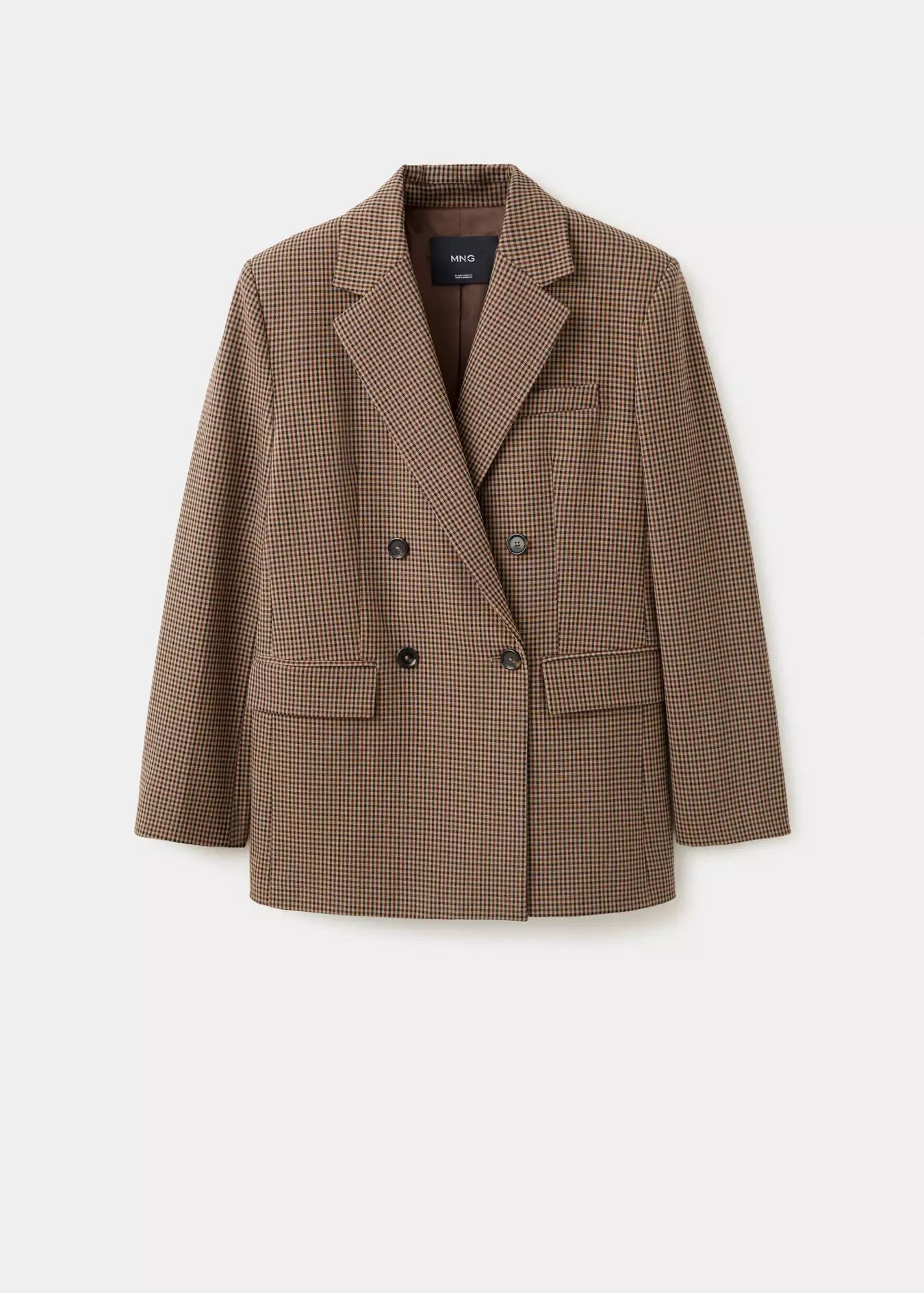 Check-print jacket | MANGO (UK)