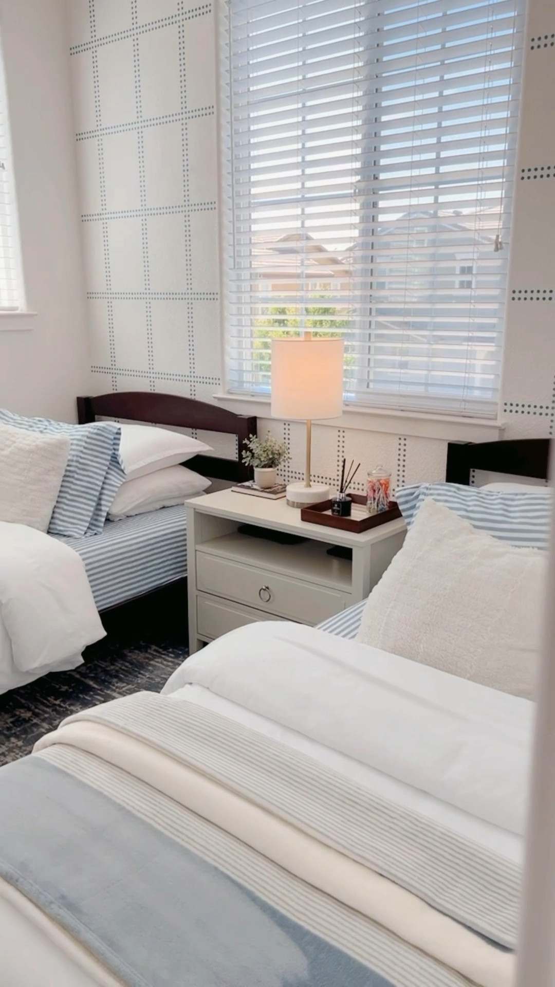 From a builder grade room to my kids room. 